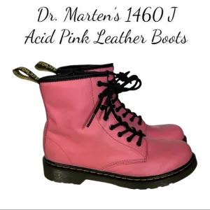Dr. Martens Acid Pink Smooth Leather 1460 J Boots