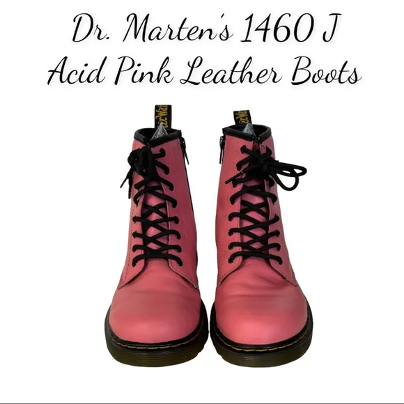 Dr. Martens Acid Pink Smooth Leather 1460 J Boots