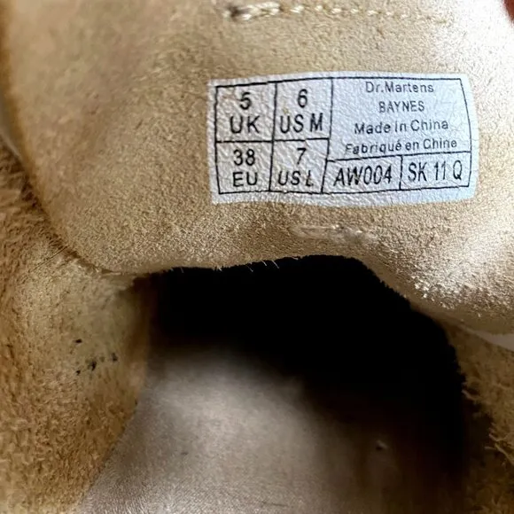 Dr. Martens Baynes Kaya Chukka Lace Up Boots Sand‎ Unisex US Men's 6 / Women's 7
