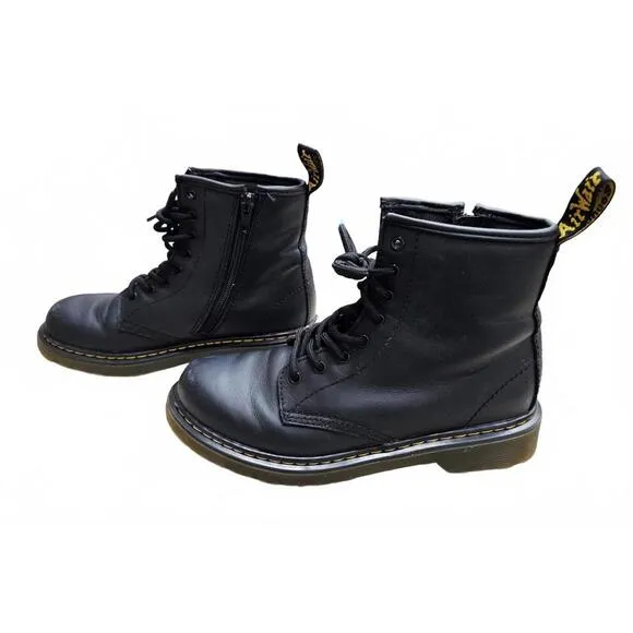 Dr. Martens Black Bouncing Sole Boots W Size 5 Goth Punk Grunge