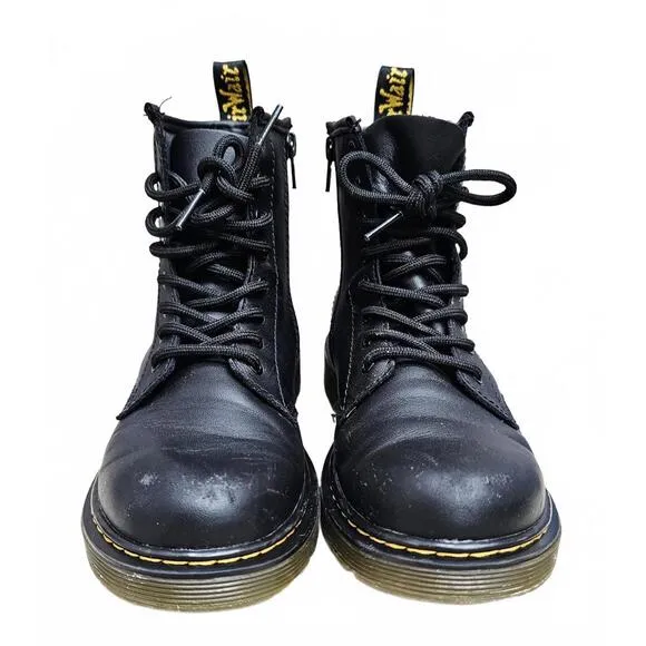 Dr. Martens Black Bouncing Sole Boots W Size 5 Goth Punk Grunge