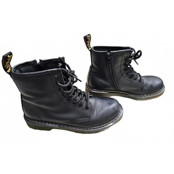 Dr. Martens Black Bouncing Sole Boots W Size 5 Goth Punk Grunge