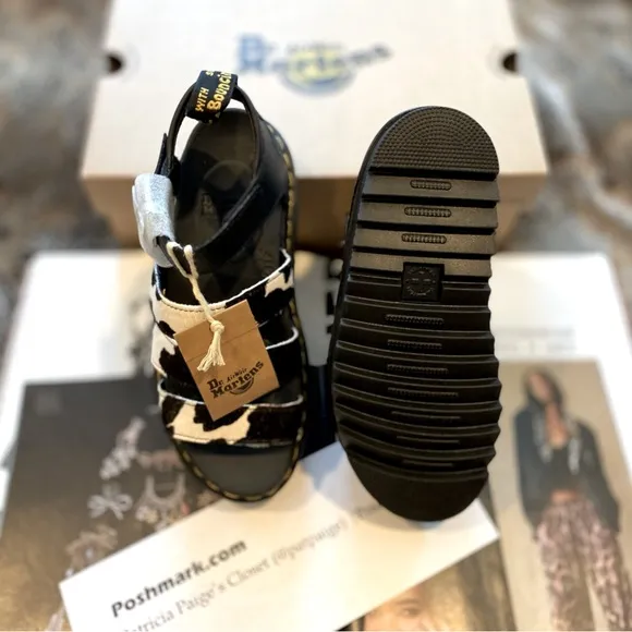 Dr Martens Blaire Hair-On Cow Print Sandals
