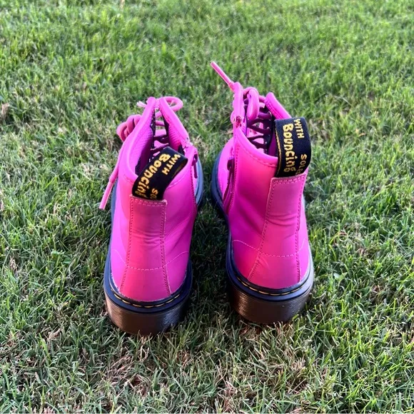 Dr Martens Bright Pink Lace-Up Boots