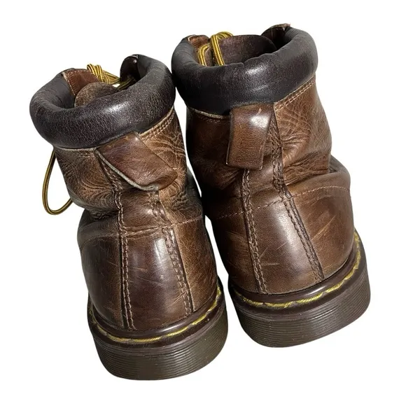 DR MARTENS Brown Boots Made In England 6 Hole Fits Mens 12.5 VINTAGE