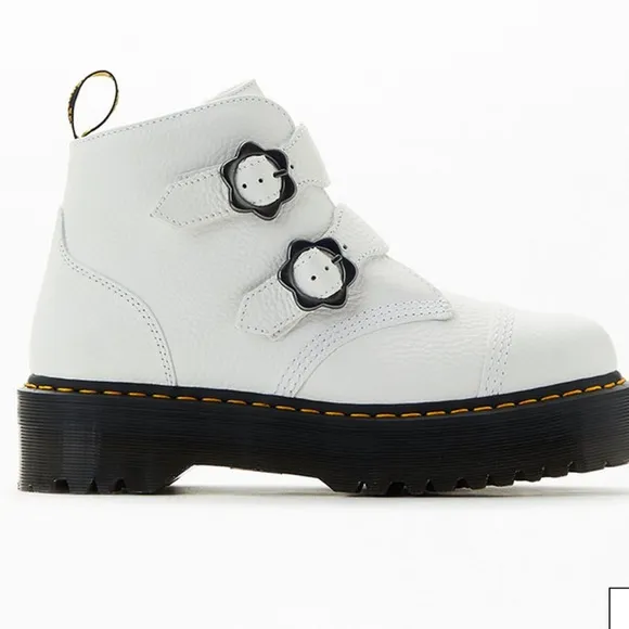 Dr Martens Devon Floral Buckle Platform Boots L 8