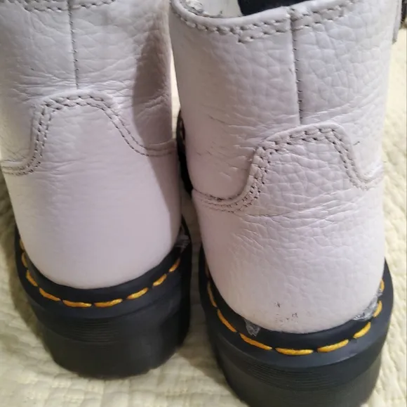 Dr Martens Devon Floral Buckle Platform Boots L 8