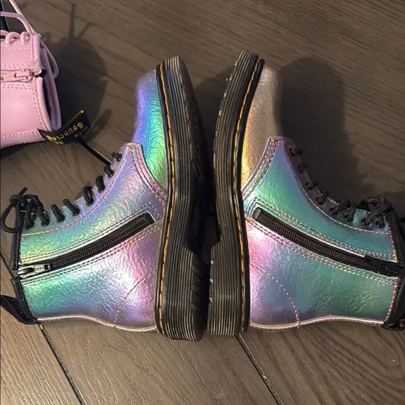 Dr. Martens Kids' Iridescent and Pink Boots