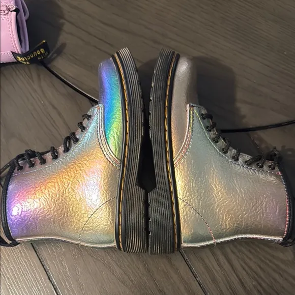 Dr. Martens Kids' Iridescent and Pink Boots