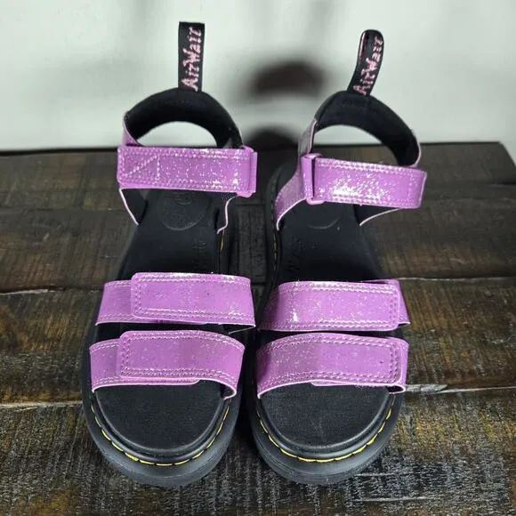 Dr Martens Klaire J Sandals Womens Size 5 Pink Glitter Beach Strappy Sandals