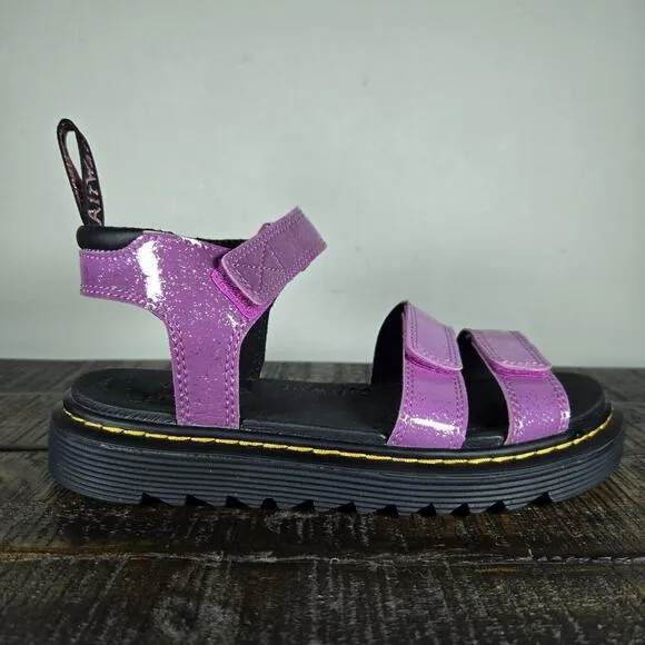 Dr Martens Klaire J Sandals Womens Size 5 Pink Glitter Beach Strappy Sandals