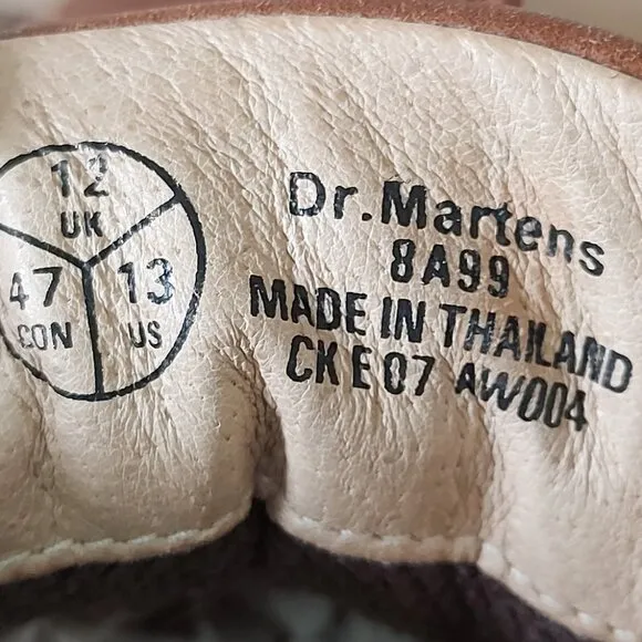 Dr. Martens Men Lace-Up Shoes Size 13 Brown Leather Outdoor Hiking Oxford Loafer