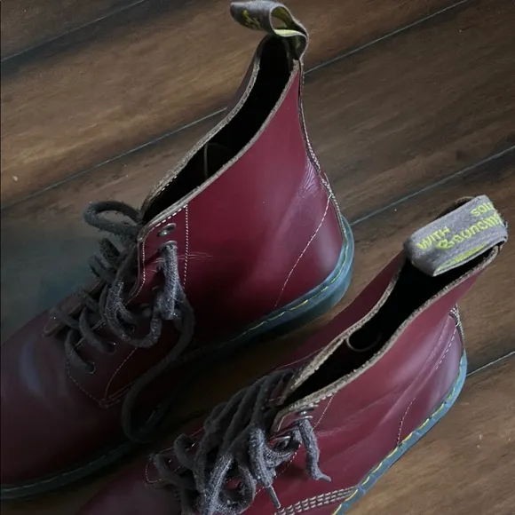 Dr. Martens Men's Burgundy Boots