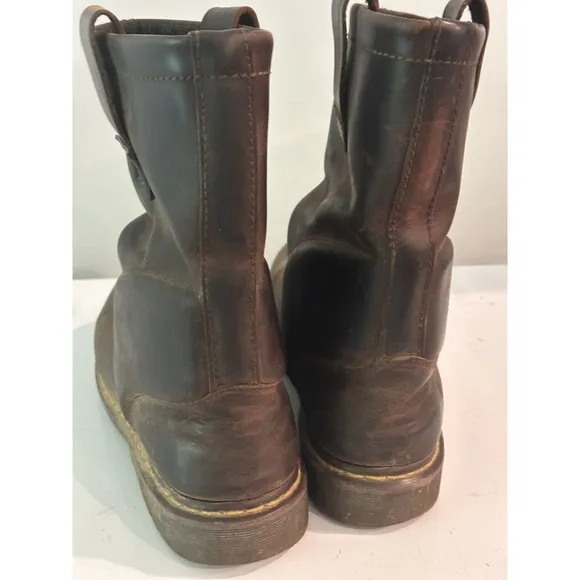 Dr. Martens Mens Icon Work Boots US 12 EU 46 Brown Leather