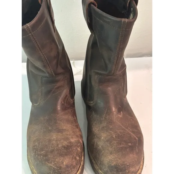 Dr. Martens Mens Icon Work Boots US 12 EU 46 Brown Leather