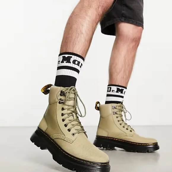 Dr Martens Mens Tarik Work Utility Combat Streetwear Boot Size 13 NEW Pale Olive