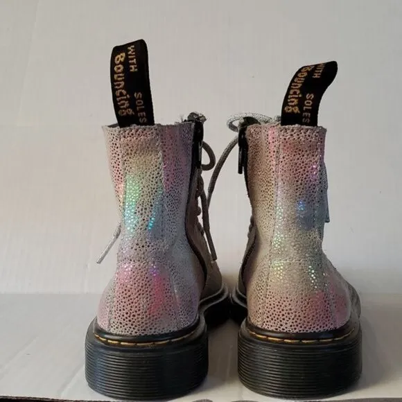 Dr Martens Pascal Boots Doc's DM's Doc Marten's Iridescent GIRLS Youth Kids 2