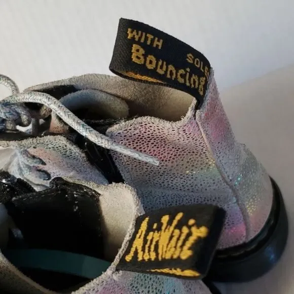 Dr Martens Pascal Boots Doc's DM's Doc Marten's Iridescent GIRLS Youth Kids 2