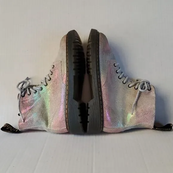 Dr Martens Pascal Boots Doc's DM's Doc Marten's Iridescent GIRLS Youth Kids 2