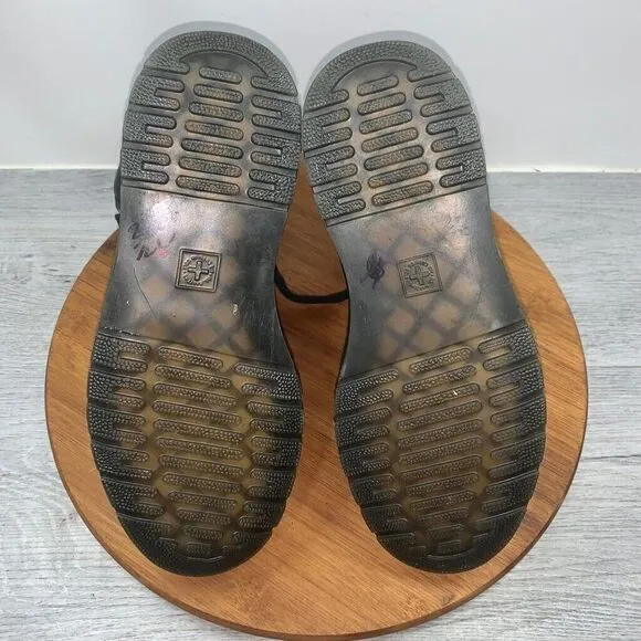 Dr. Martens Playa Women’s Size 6 Boots Metallic Grey Leather Booties Zip Lace