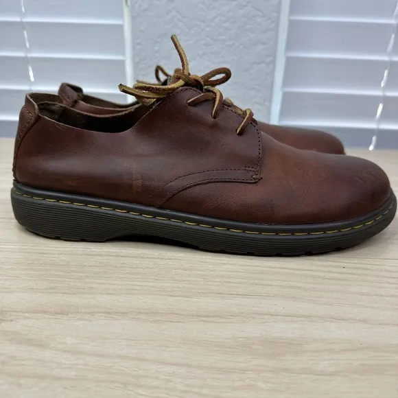 Dr.‎ Martens Shoes Mens Size 10 Elsfield Brown Lace Derby Oxford Career Casual