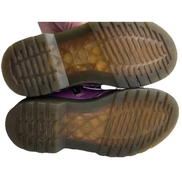 Dr. Martens Toddler Girls Pink Purple Glitter Shoes #1460 Combat Boot Size 12