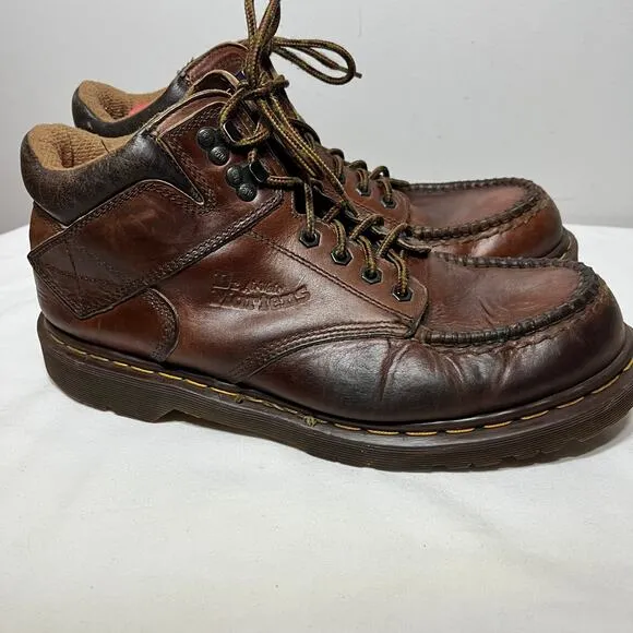 Dr. Martens VTG England Men's Lace Up Ankle Brown Leather Boots Work Chelsea 11