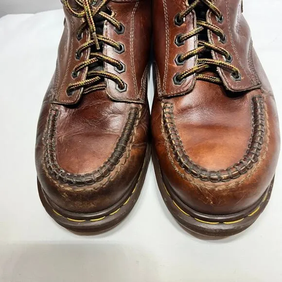 Dr. Martens VTG England Men's Lace Up Ankle Brown Leather Boots Work Chelsea 11