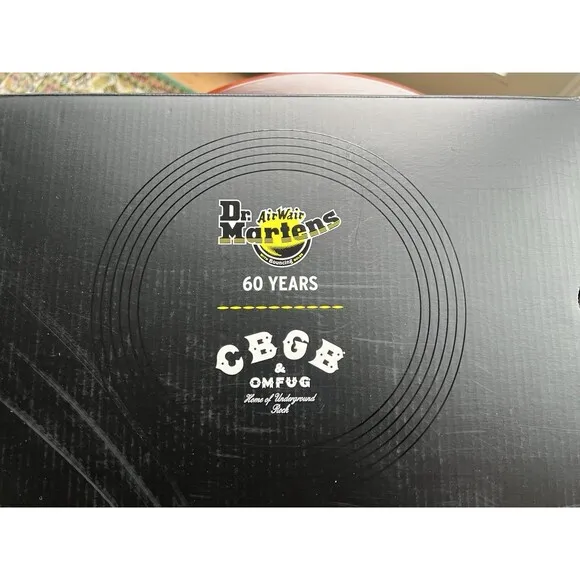 Dr. Martens x CBGB @ OMFUG 60th Anniversary 8-hole boots UK4 US6 (Womens)  NIB