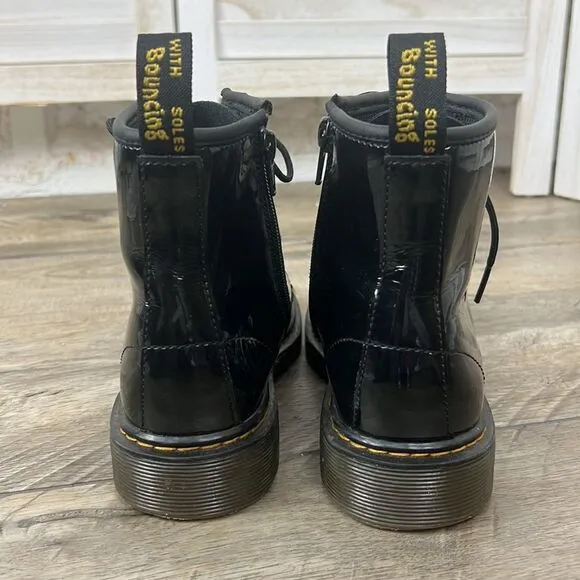 Dr. Martens Junior 1460 Patent Leather Lace Up Boots US 4