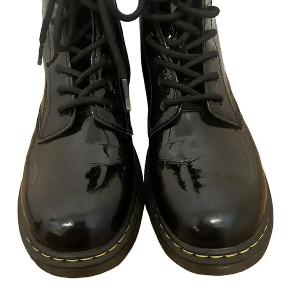 Dr. Martens Women's 1460 Black Patent Leather Boots Size 6