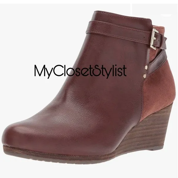 DR. SCHOLLS Wedge Zip Boots 8-8.5 NEW! light comfortable!! Ankle Booties