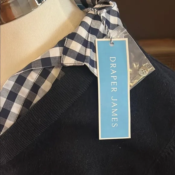 Draper James Wool and Cotton Combo Sweaterdress in Navy Size 1X NWT