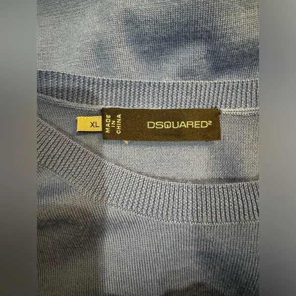 DSQUARED2 Blue Pull Over Sweater Button Cardigan Designer Extra Large Small xl