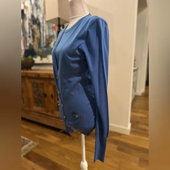 DSQUARED2 Blue Pull Over Sweater Button Cardigan Designer Extra Large Small xl