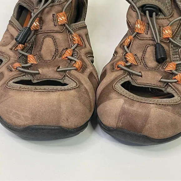 Dunham Nolan Leather Sandals Men’s Size 10 Brown Fisherman Outdoors Camping