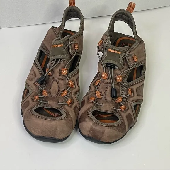 Dunham Nolan Leather Sandals Men’s Size 10 Brown Fisherman Outdoors Camping