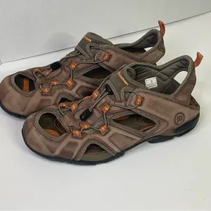 Dunham Nolan Leather Sandals Men’s Size 10 Brown Fisherman Outdoors Camping
