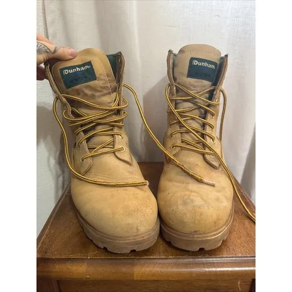 Dunham Tuff Lite Mens 7778 Direct Attach Steel Toe Work Boots Nubuck Size 11.5