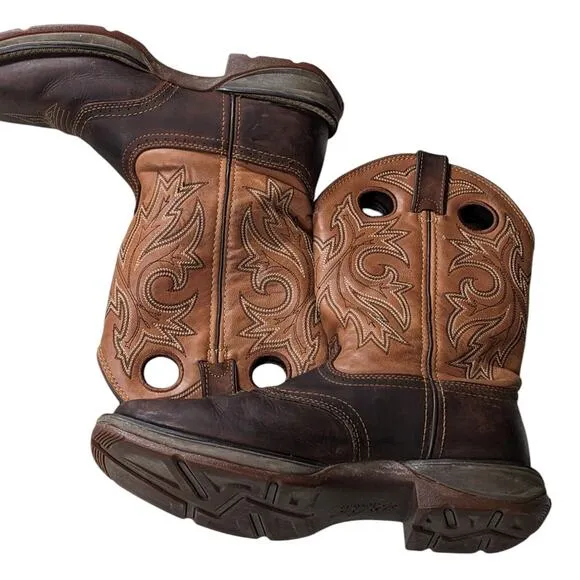 Durango Boots Mens 8.5D Western Cowboy Leather Slip Oil Resist Rodeo DB4442 11&quot;