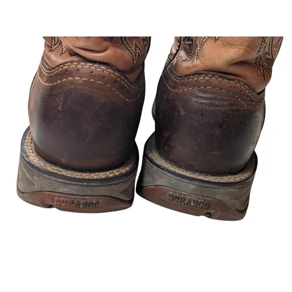 Durango Boots Mens 8.5D Western Cowboy Leather Slip Oil Resist Rodeo DB4442 11&quot;