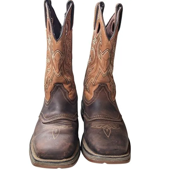 Durango Boots Mens 8.5D Western Cowboy Leather Slip Oil Resist Rodeo DB4442 11&quot;