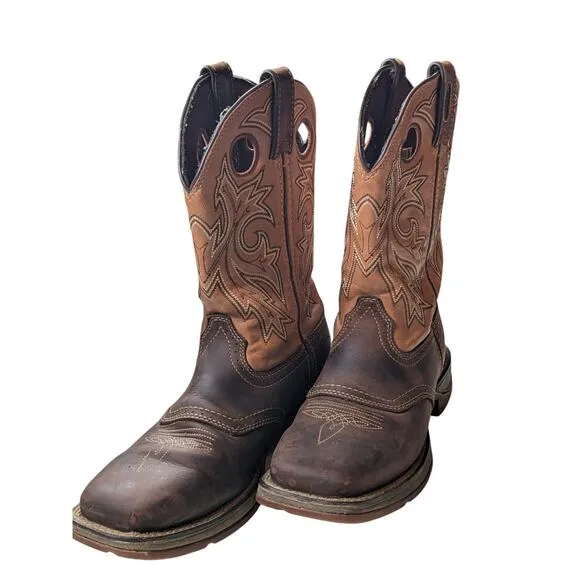 Durango Boots Mens 8.5D Western Cowboy Leather Slip Oil Resist Rodeo DB4442 11&quot;