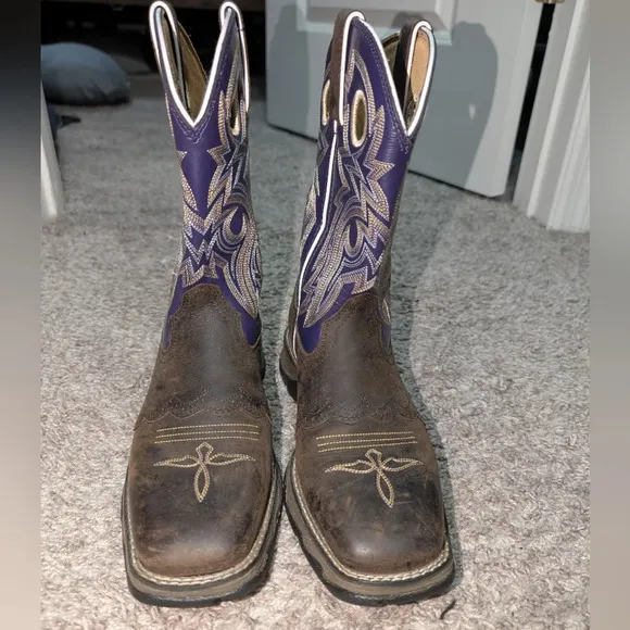 Durango, Lady Rebel, Size 6, Square Toe, Purple Western Boot, Cowgirl