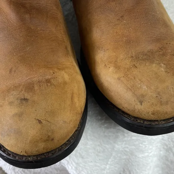 Durango Mens 9 D Cowboy Boots Western Tan Brown Leather Pull On Work Rodeo