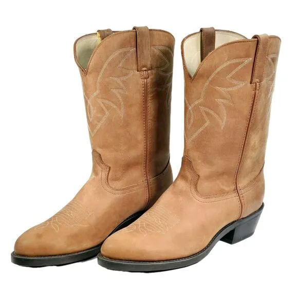 DURANGO Oil Peanut Mens Brown Leather Western Boots Size 12D 11&quot; Shaft TR762 New
