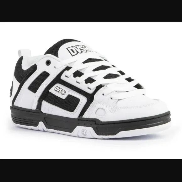 DVS Men's 14 Comanche Skate Shoes, White and Black