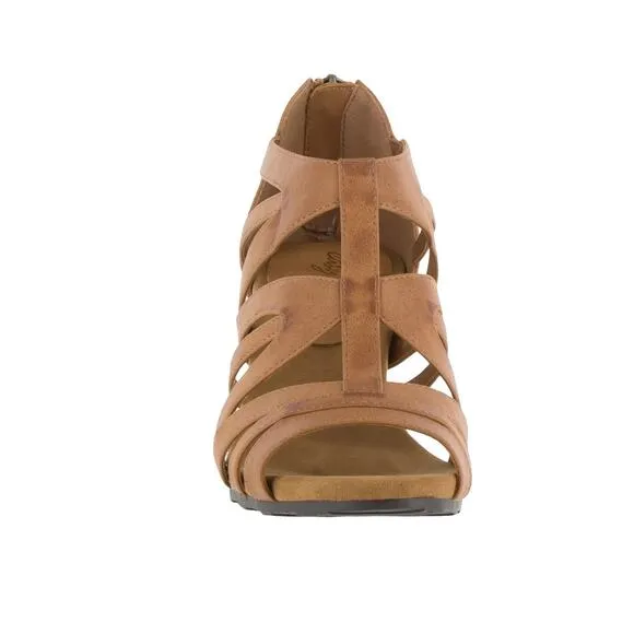 Easy Street Women's Amaze Caged Sandals Brown Size 7