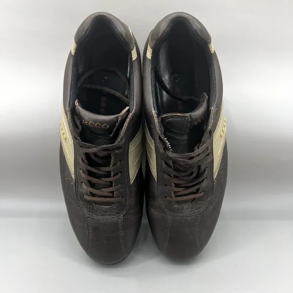 ECCO Casual Cool ll Hydromax Golf Cleats Men's 8-8.5 US, 42 EU Brown Low Shoes