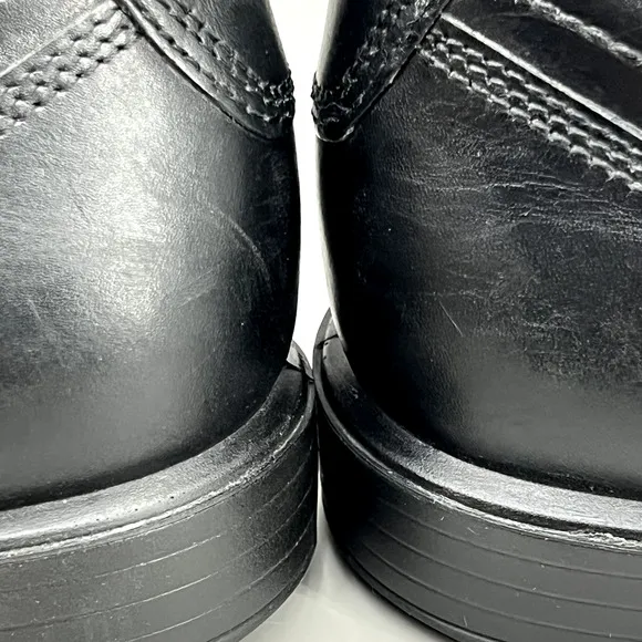 Ecco Chukka Boots Men Size 13 US, 47 EU Black Leather Cap Toe Ankle Formal Shoes